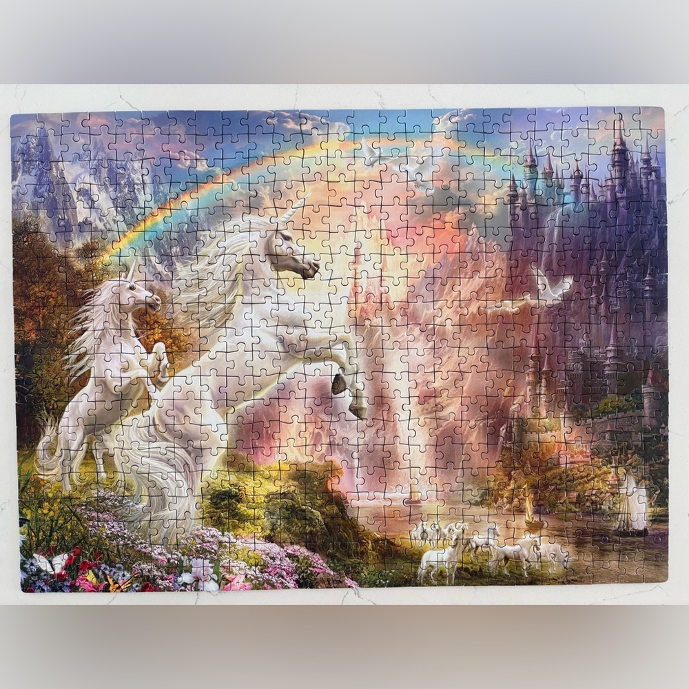 Clementoni 500 piece puzzle - sunset unicorns 🦄 🌈 puzzle 🧩 🏰